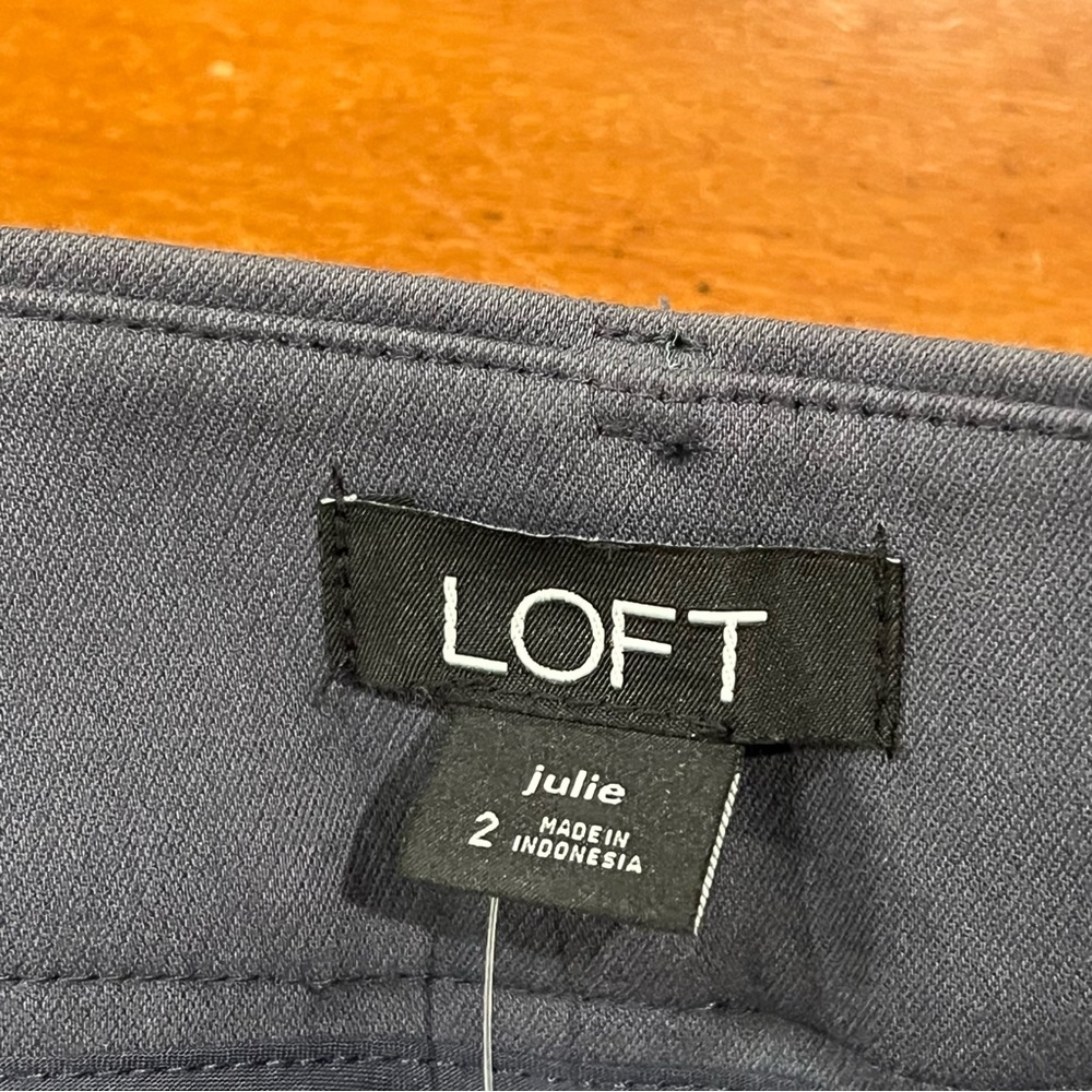 NWT Ann Taylor LOFT $70 Julie Skinny Ankle Length Dress Pant 2 Mid-Rise Gray - Picture 11 of 16